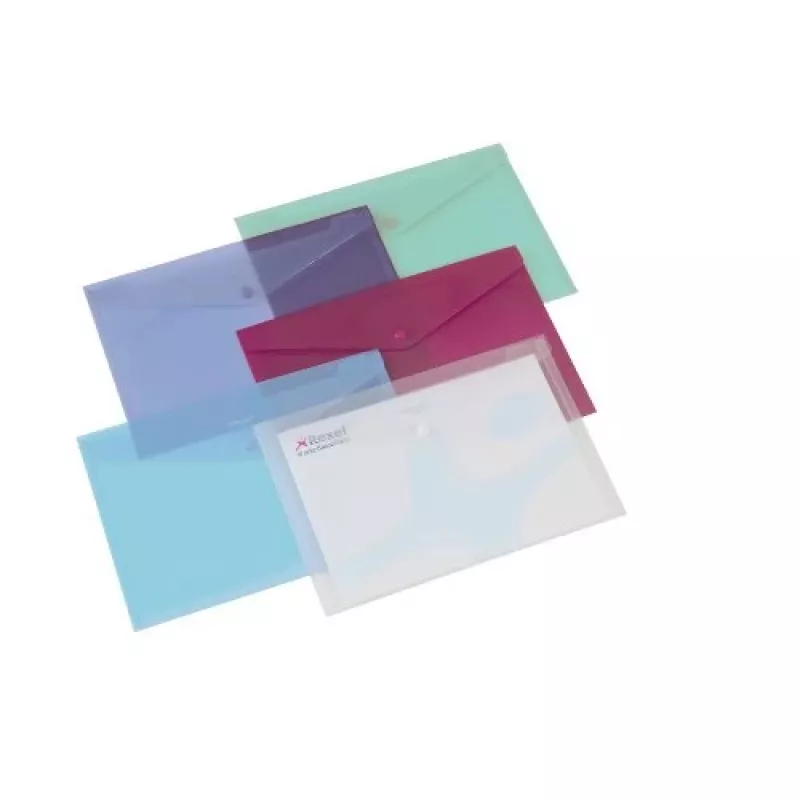 Rexel 16129AS Active cartellina, A4, polipropilene (PP), traslucida, colori assortiti, 6 pz.