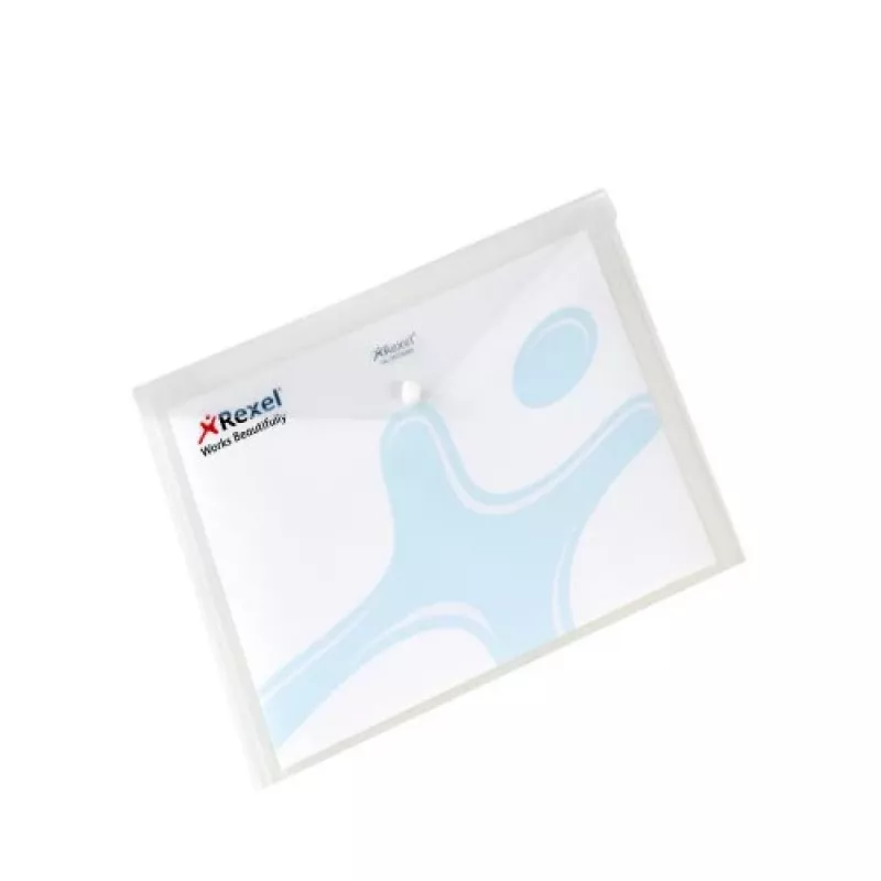 Rexel 16129WH A4 cartellina portadocumenti, polipropilene (PP), confezione da 5, bianca