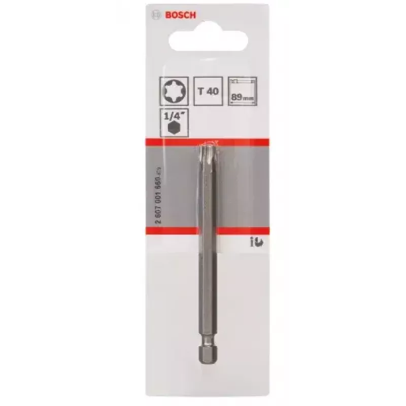 Bosch 2607001660 inserto per cacciavite Torx T40, extra duro, E 6.3, 1 pz.