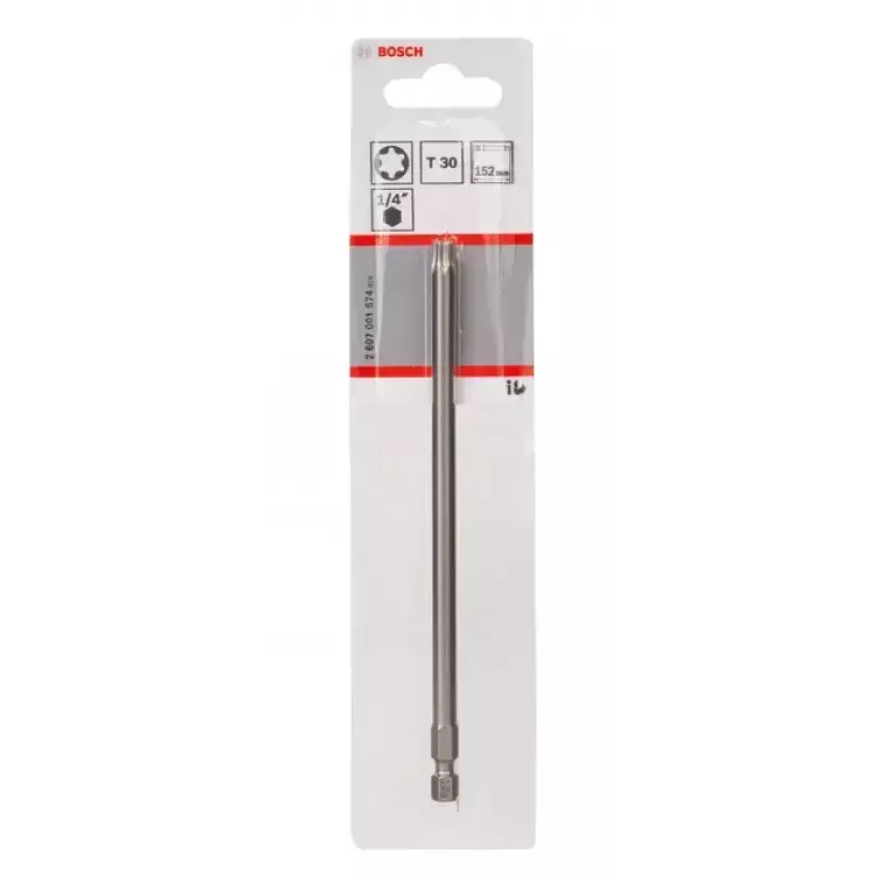 Bosch 2607001674 inserto per cacciavite Torx T30, extra duro, E 6.3, 1 pz.