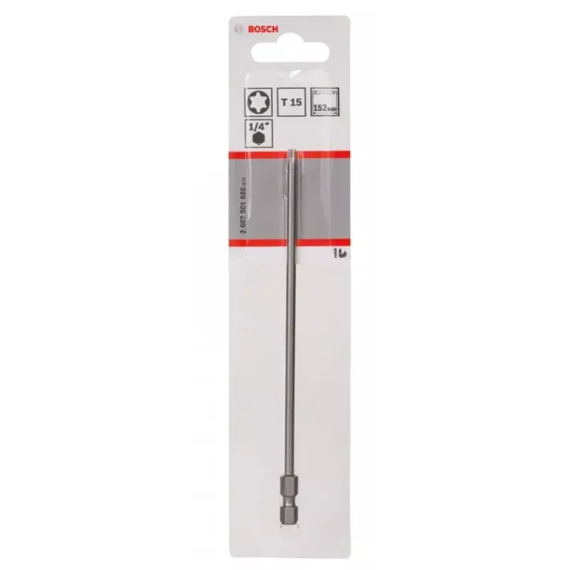 Bosch 2607001666 inserto per cacciavite Torx T15, extra duro, E 6.3, 1 pz.
