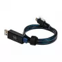 Cavo USB-A/Lightning RealPower 0,75 m nero/blu