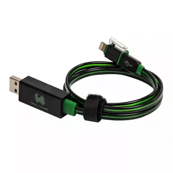 Cavo USB A/Lightning RealPower 0,75 m nero verde