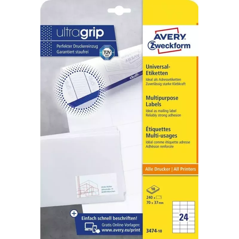 Etichetta adesiva rettangolare AVERY 3474-10