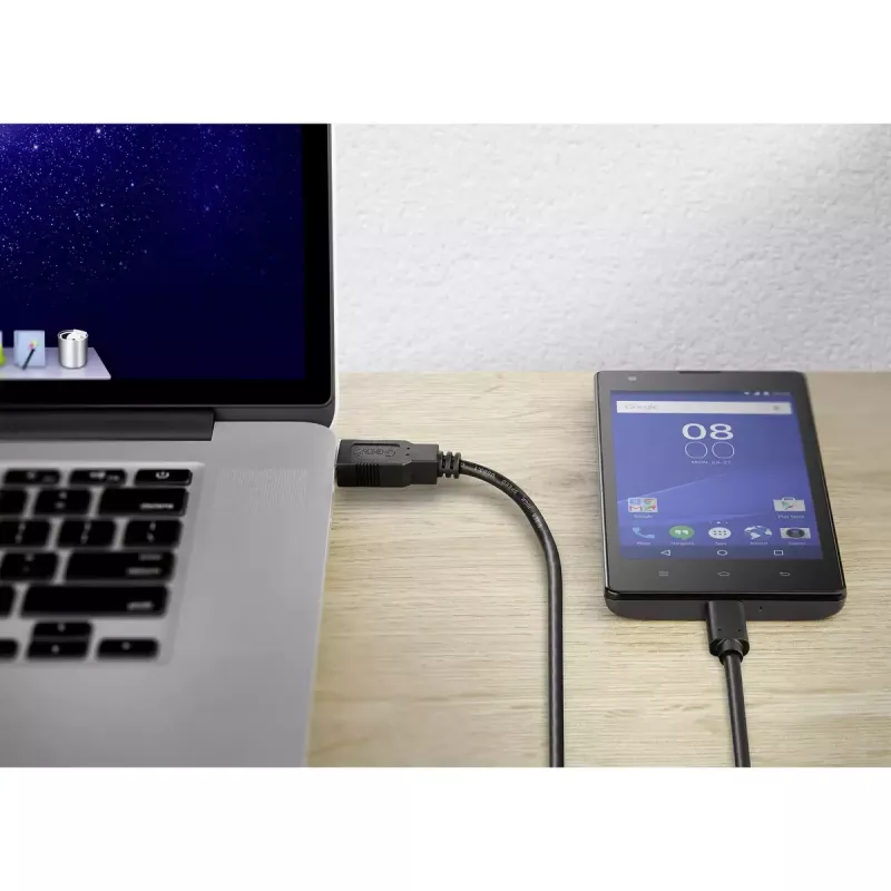 Cavo USB Conrad Renkforce 1460360 USB 3.2 Gen 2 1m USB A USB C nero
