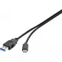 Cavo USB Conrad Renkforce 1460360 USB 3.2 Gen 2 1m USB A USB C nero