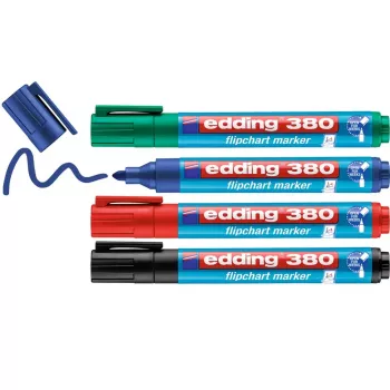 Pennarello Edding 380 Punta bullet Nero Blu Verde Rosso