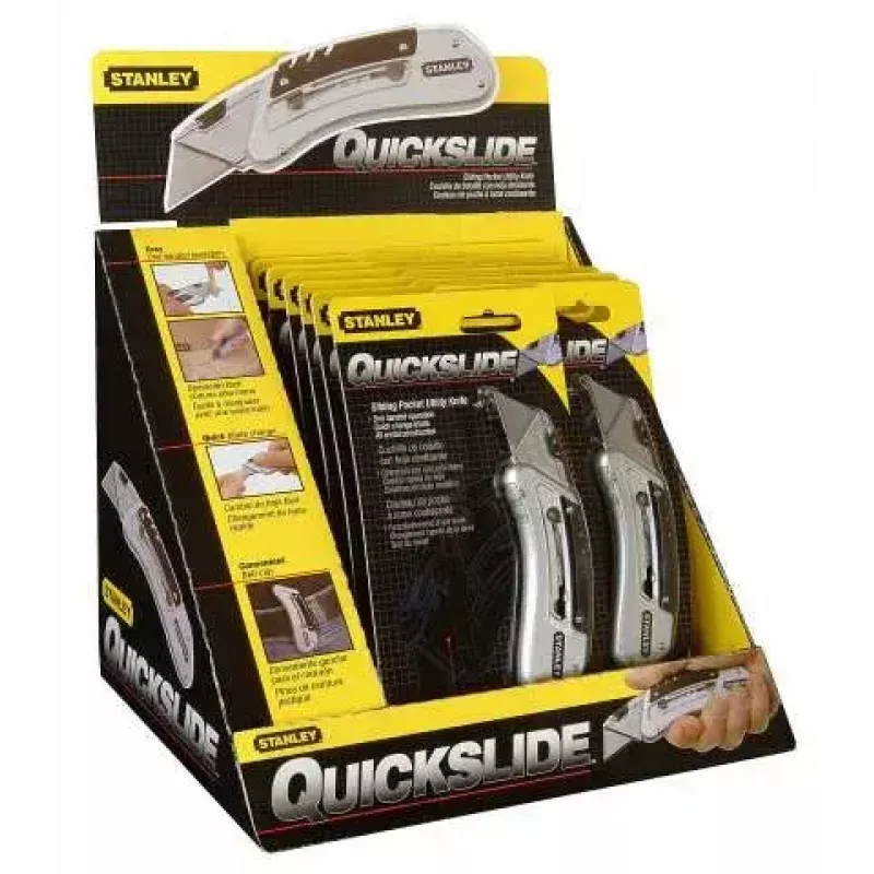 Taglierino Stanley 0-10-810 Nero Metallico con lama a spezzare