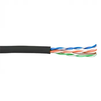Cavo patch ACT CAT5E U/UTP trefolo nero 100 m