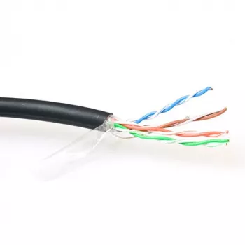 Cavo patch ACT CAT5E F/UTP LSZH trefolo nero 100 m