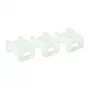 ACT Base di montaggio per fascette con vite, trasparente, bianco, nylon, 100 pz., 23 mm, 16 mm, 9 mm