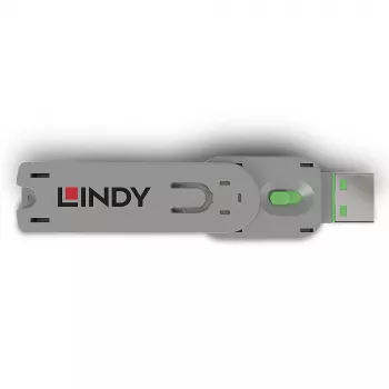 Lindy chiave per blocco porte USB Type-A, verde