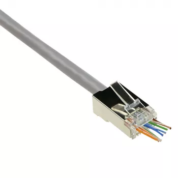 ACT RJ45 (8P/8C) CAT6 easyconnect connettore modulare schermato per cavo rotondo con conduttori massicci o flessibili
