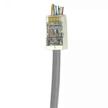 ACT RJ45 (8P/8C) CAT6 easyconnect connettore modulare schermato per cavo rotondo con conduttori massicci o flessibili