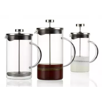 French press Ritzenhoff & Breker Rio 0,8 L nero argento trasparente