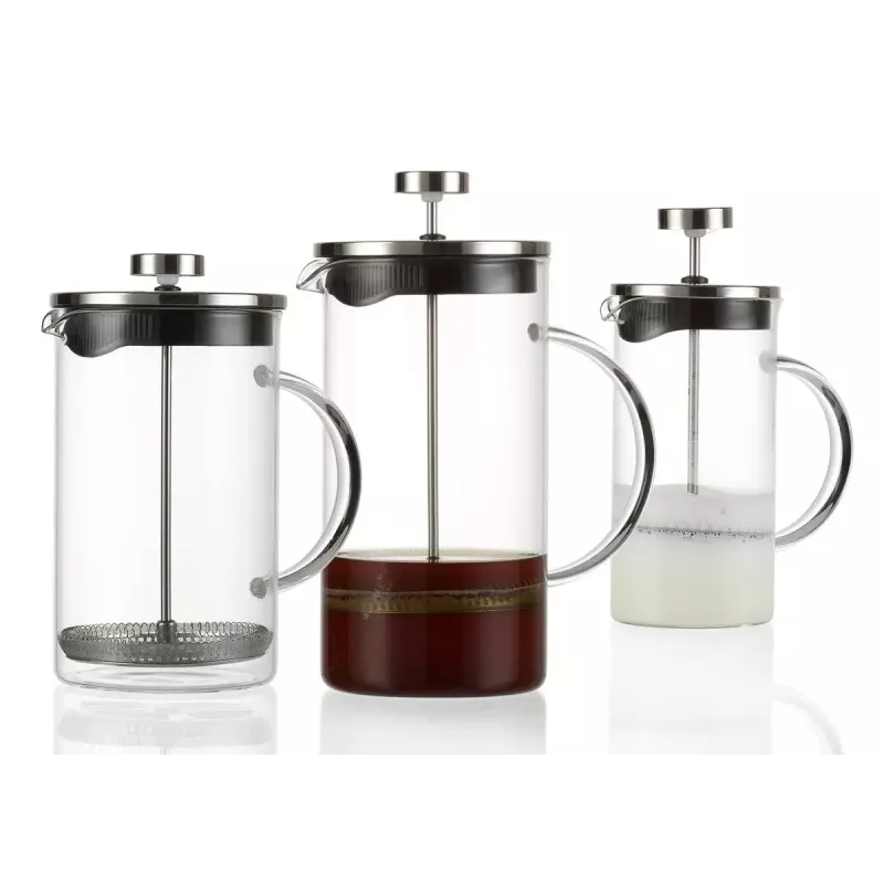 French press Ritzenhoff & Breker Rio 0,8 L nero argento trasparente