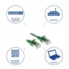 ACT verde 5 m LSZH U/FTP CAT6A DataCenter Slimline cavo patch snagless con connettori RJ45