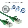 ACT verde 1,5 m LSZH U/FTP CAT6A Datacenter Slimline cavo patch, snagless con connettori RJ45