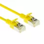 ACT giallo 1 metro LSZH U/FTP CAT6A cavo patch Slimline per data center (snagless) con connettori RJ45