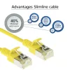 ACT giallo 1.5 metri LSZH U/FTP CAT6A Datacenter Slimline cavo patch, snagless, con connettori RJ45