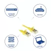 ACT giallo 1.5 metri LSZH U/FTP CAT6A Datacenter Slimline cavo patch, snagless, con connettori RJ45