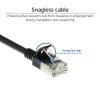 ACT nero 1 metro LSZH U/FTP CAT6A cavo patch Slimline per data center snagless con connettori RJ45