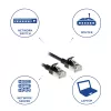 ACT nero 1 metro LSZH U/FTP CAT6A cavo patch Slimline per data center snagless con connettori RJ45