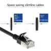 ACT nero 5 metri LSZH U/FTP CAT6A cavo patch Slimline per data center snagless con connettori RJ45