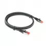 ACT nero 10 metri CAT6A U/FTP PVC cavo patch altamente flessibile, snagless con connettori RJ45 e protezione anti-piega