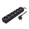 Ciabatta ACT, 6 prese, 3 m, nero