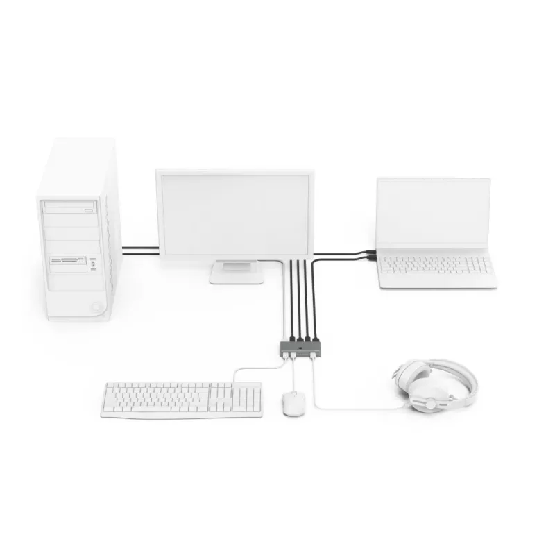 Switch KVM Hama 00200135 USB HDMI 4K Ultra HD