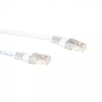 ACT bianco 3,0 m cavo patch LSZH U/UTP CAT6 con connettori RJ45