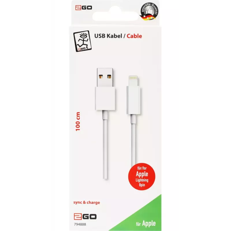 Cavo Lightning 2GO 794888 1m bianco USB B