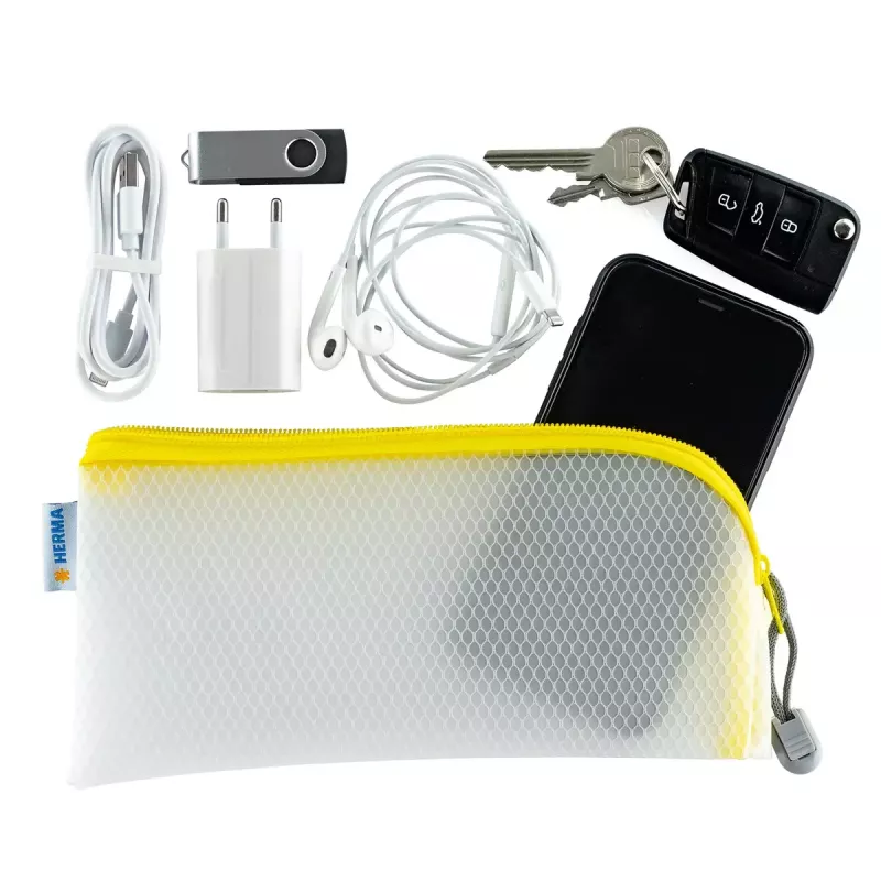 Astuccio HERMA 20005 rigido EVA trasparente giallo 110x230mm