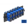DeLOCK pannello adattatore in fibra ottica SC Simplex UPC 12 porte blu