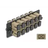 DeLOCK pannello adattatore in fibra ottica SC Simplex OM1 OM2 12 porte beige