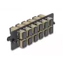 DeLOCK pannello adattatore in fibra ottica SC Simplex OM1 OM2 12 porte beige