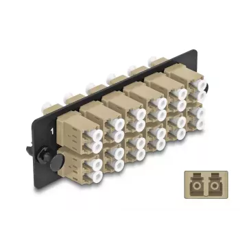 DeLOCK piastra adattatore in fibra ottica LC Duplex OM1 OM2 12 porte beige