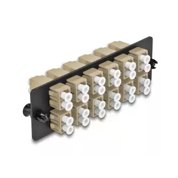 DeLOCK piastra adattatore in fibra ottica LC Duplex OM1 OM2 12 porte beige