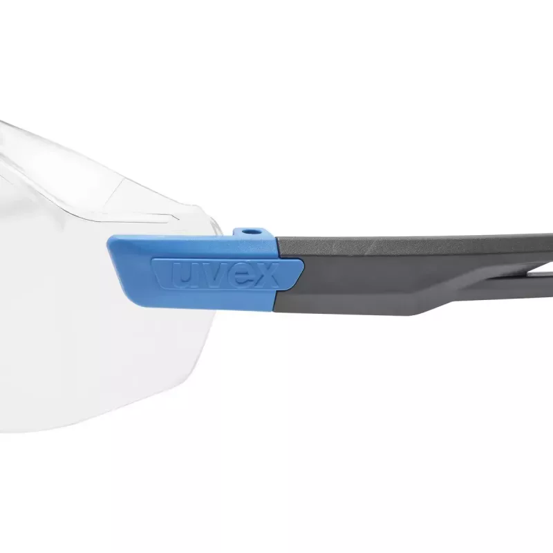 Occhiali di sicurezza Uvex i-lite plastica blu grigio lenti trasparenti