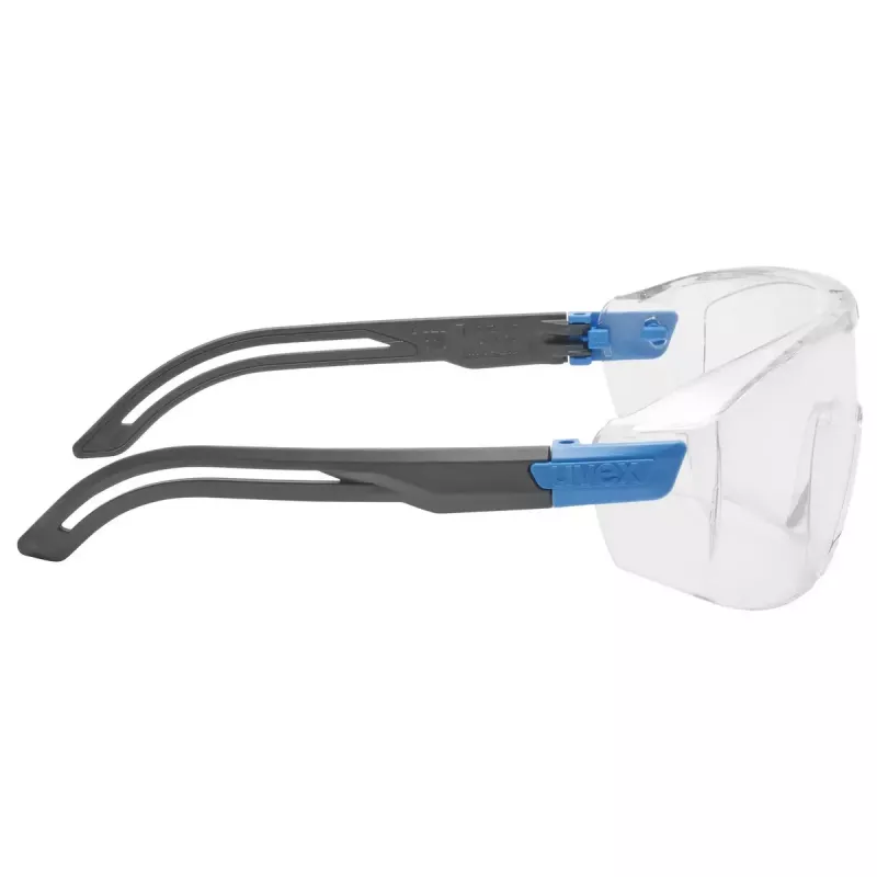 Occhiali di sicurezza Uvex i-lite plastica blu grigio lenti trasparenti