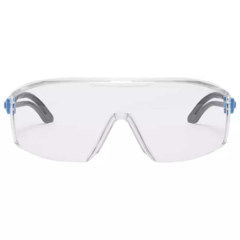 Occhiali di sicurezza Uvex i-lite plastica blu grigio lenti trasparenti