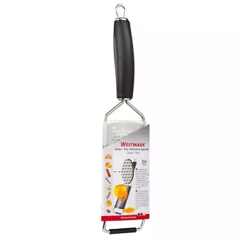 Grattugia piatta Westmark Technicus-Square, lame in acciaio inox, manico in plastica nero, 65×28×325 mm