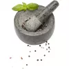 Mortaio e pestello Westmark granito grigio — granito, Ø 13 cm, 131×131 mm
