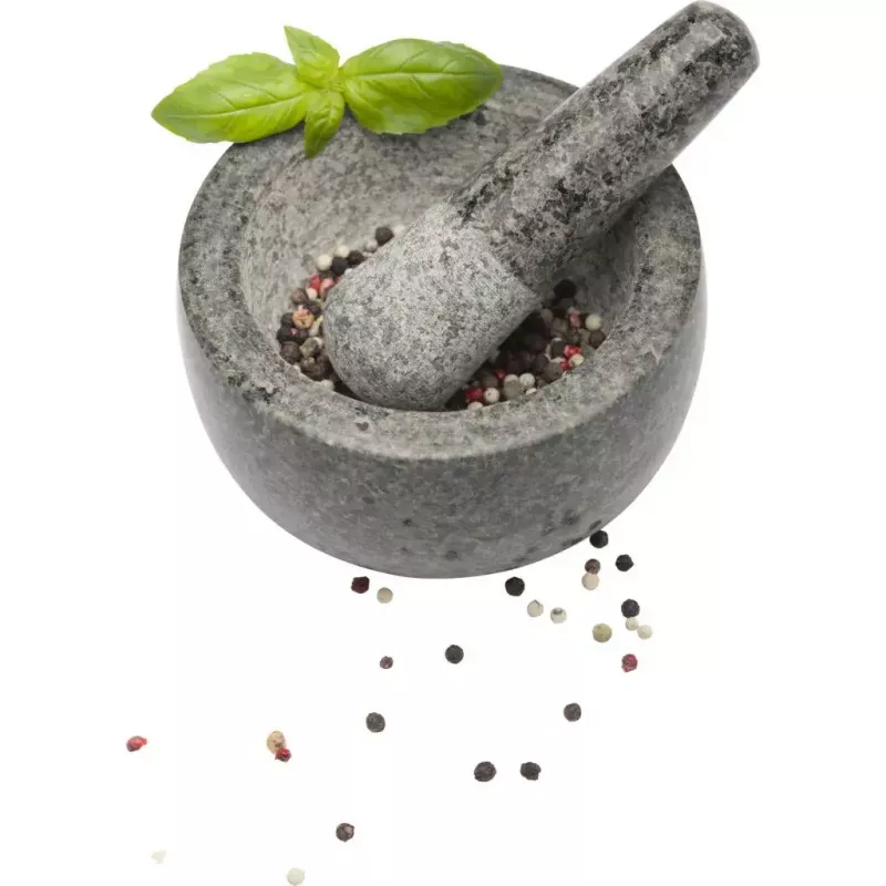 Mortaio e pestello Westmark granito grigio — granito, Ø 13 cm, 131×131 mm