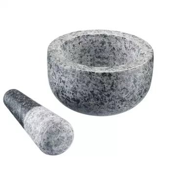 Mortaio e pestello Westmark granito grigio — granito, Ø 13 cm, 131×131 mm