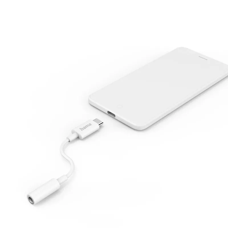 Cavo audio Hama 00139540 3,5 mm USB Type-C bianco