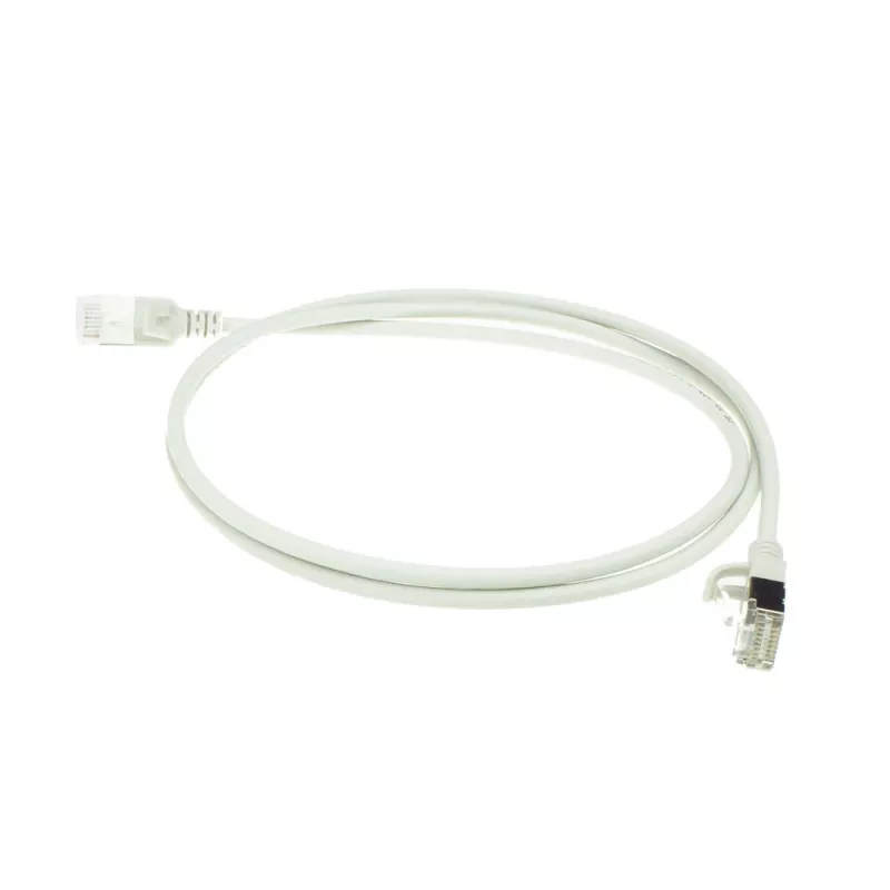 ACT grigio 7 metri LSZH U/FTP CAT6A patch cable slimline per data center snagless con connettori RJ45