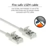 ACT grigio 10 m LSZH U/FTP CAT6A patch cable slimline per data center snagless con connettori RJ45