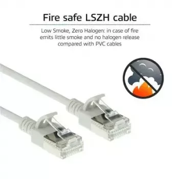 ACT grigio 10 m LSZH U/FTP CAT6A patch cable slimline per data center snagless con connettori RJ45